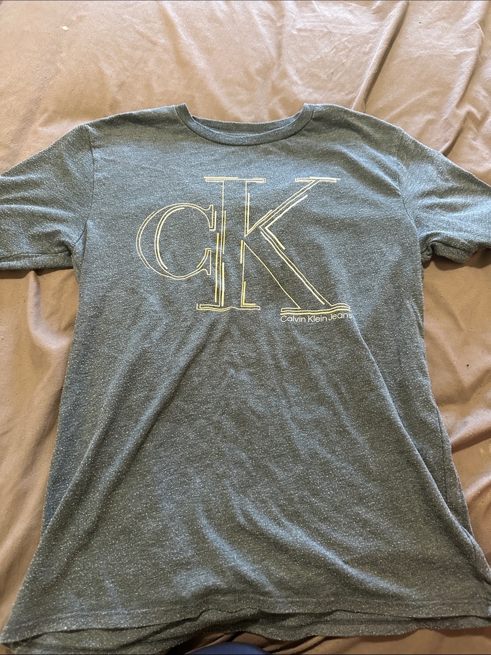 Calvin Klein Jeans Heather Blue-Gray CK Logo Tee